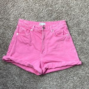 Zara Pink Denim Shorts